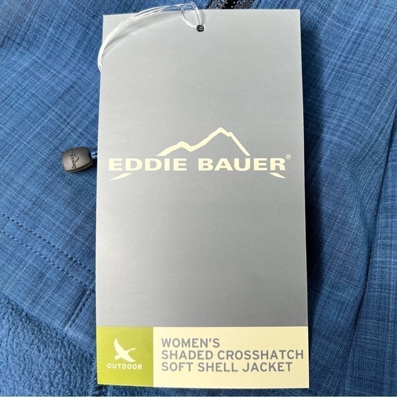 NWT EDDIE BAUER Women's Shaded Crosshatch Soft Shell Jacket Blue Size S - Picture 12 of 16